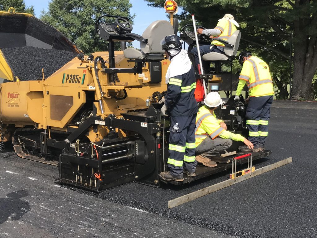 Street asphalt paving